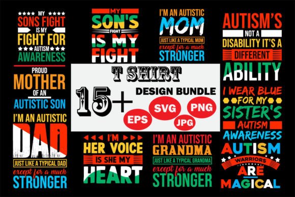 Autism T-shirt SVG Bundle for Branding and Design