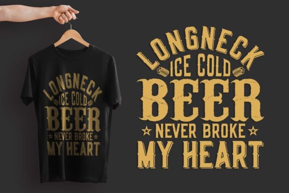 Beer Quote T-shirt Design Graphics for Print Templates