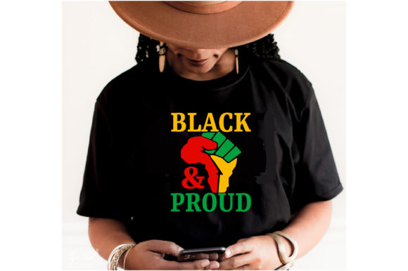 Black and Proud T-shirt Design - A Commercial Graphics Asset for Sellers