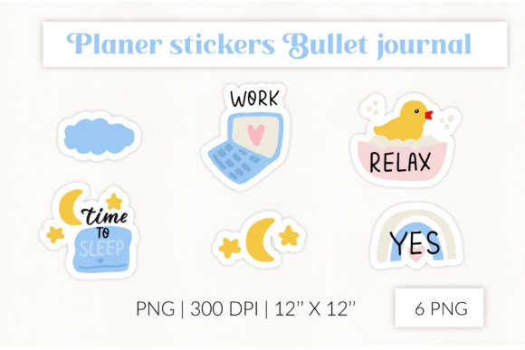 Daily Routine Stickers for Crafting and Print Templates
