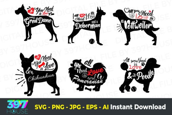 Dog Quote Bundle, Dog Lover Graphics for Creative Sellers
