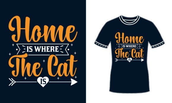 Funny Cat Quote Typography Tshirt Design for Print Templates