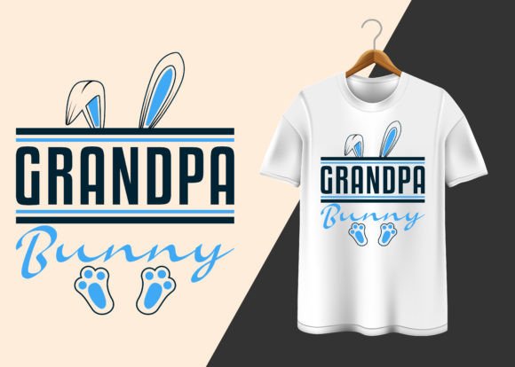 Grandpa Bunny: A Festive Graphic for T-Shirt Designs