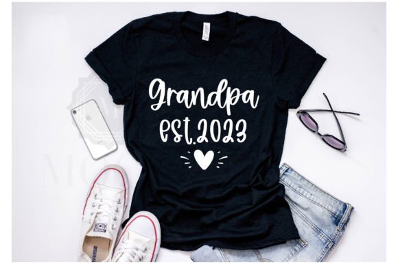 Grandpa Est.2023 T-Shirt Design Graphics