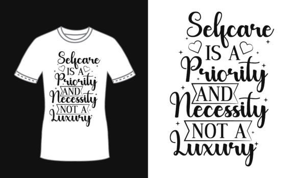 Selfcare Quote Typography T Shirt Design for Print Templates
