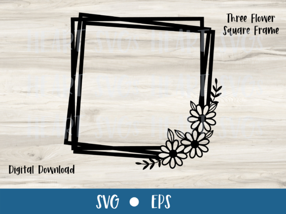 Square Floral Frame – A Versatile Graphic Design Asset for Print Templates