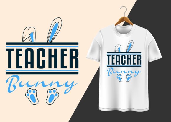 Teacher Bunny: A Festive Graphic Design Asset for T-Shirt Designs